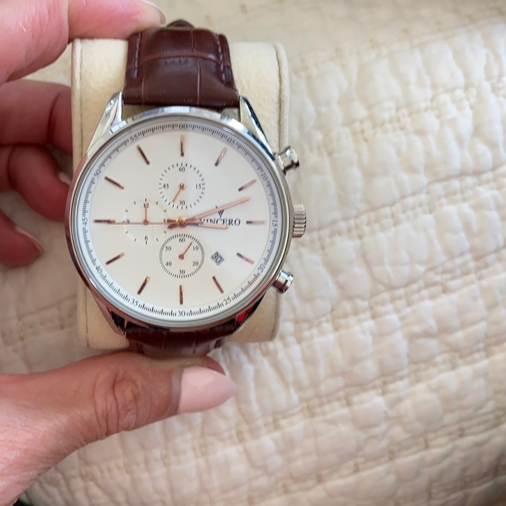 Vincero leather band men’s watch